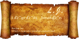 Légrádi Jonatán névjegykártya